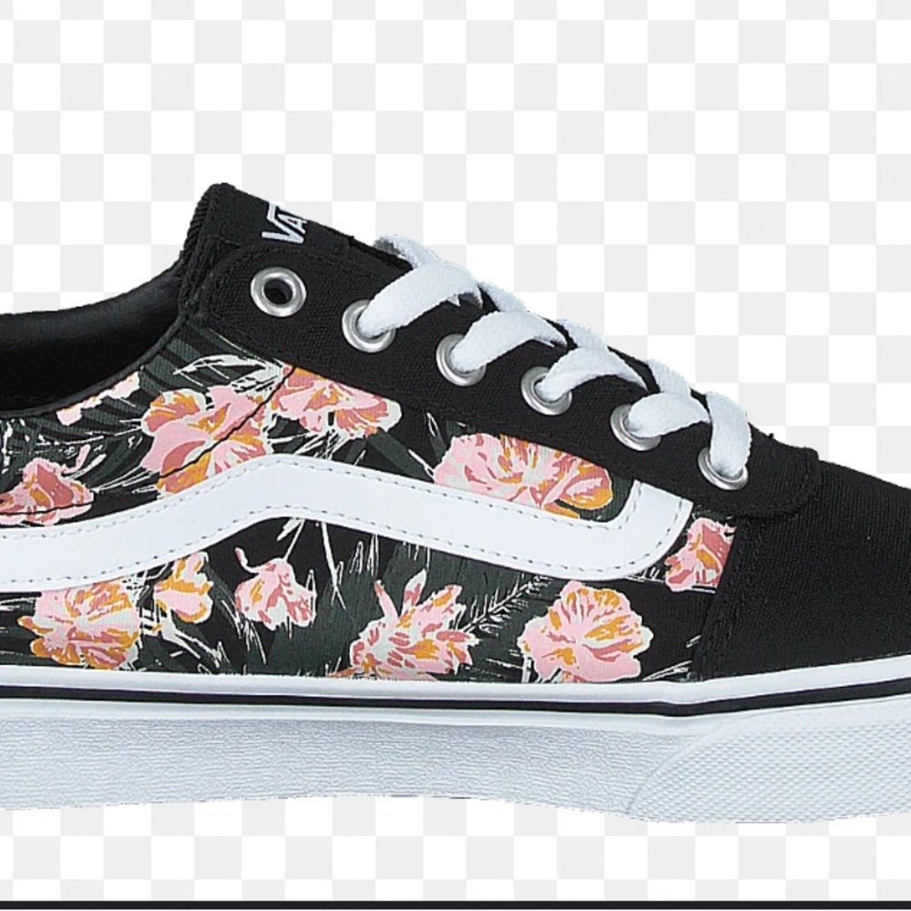 Vans Women Black Floral Sneakers